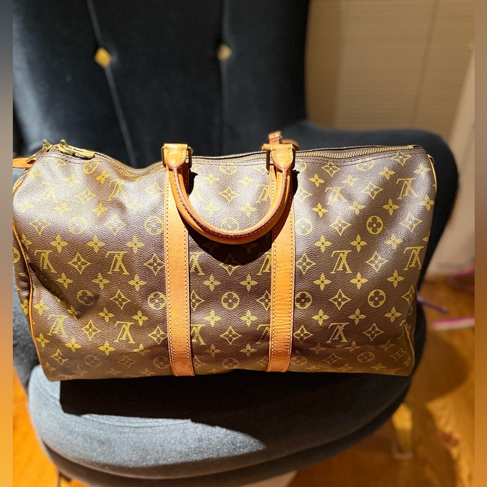 Lv Luxury Brown Monogram Travel Bag